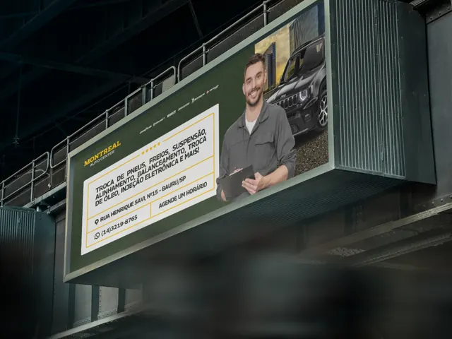 Painel publicitário da Montreal Auto Center